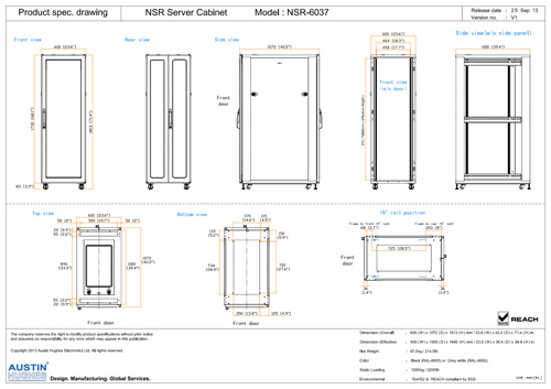 Ultra Rack Austin Hughes 37U NSR-6037 Width 600mm